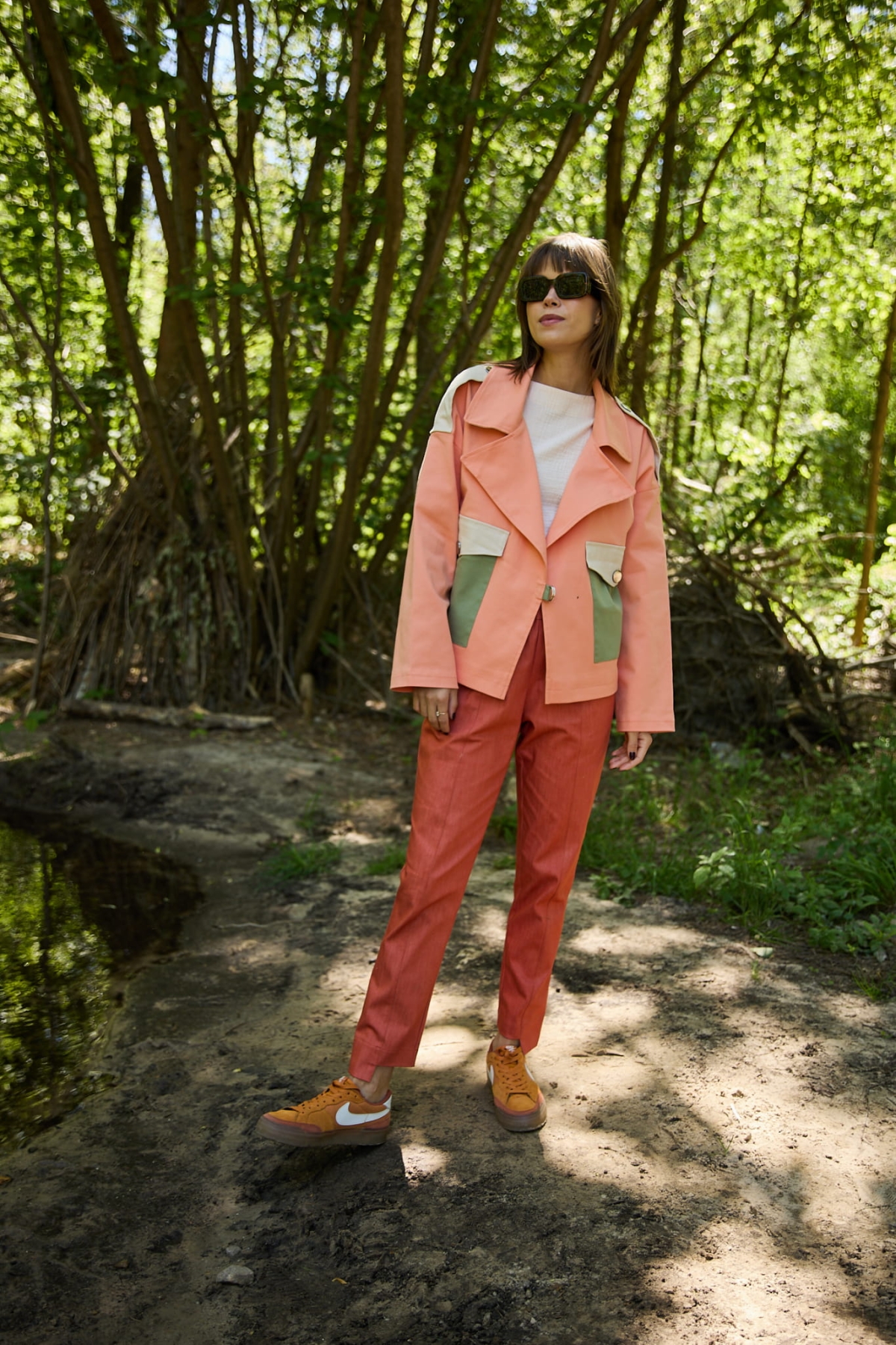 Kurtka Damska "Vanita Orange Mix " - Casualowa Elegancja od Pracowni Fio