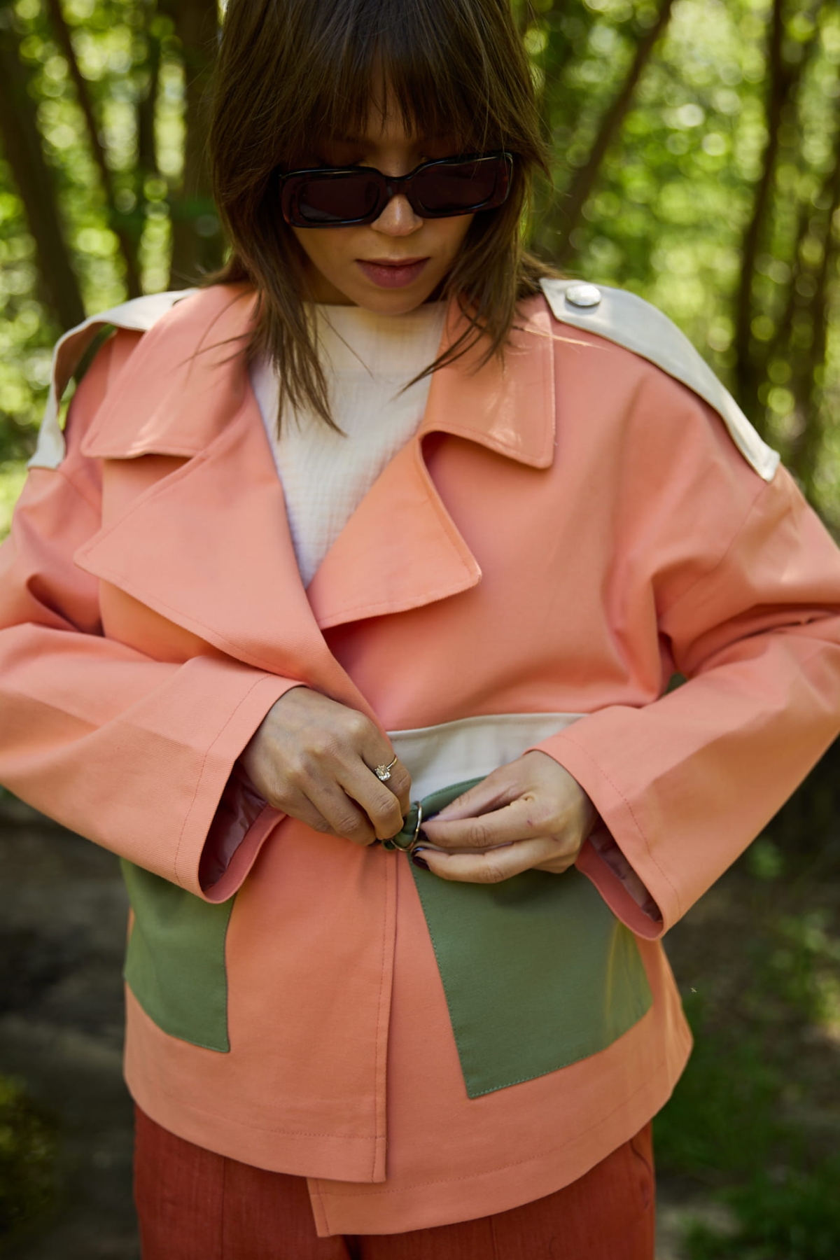 Kurtka Damska "Vanita Orange Mix " - Casualowa Elegancja od Pracowni Fio