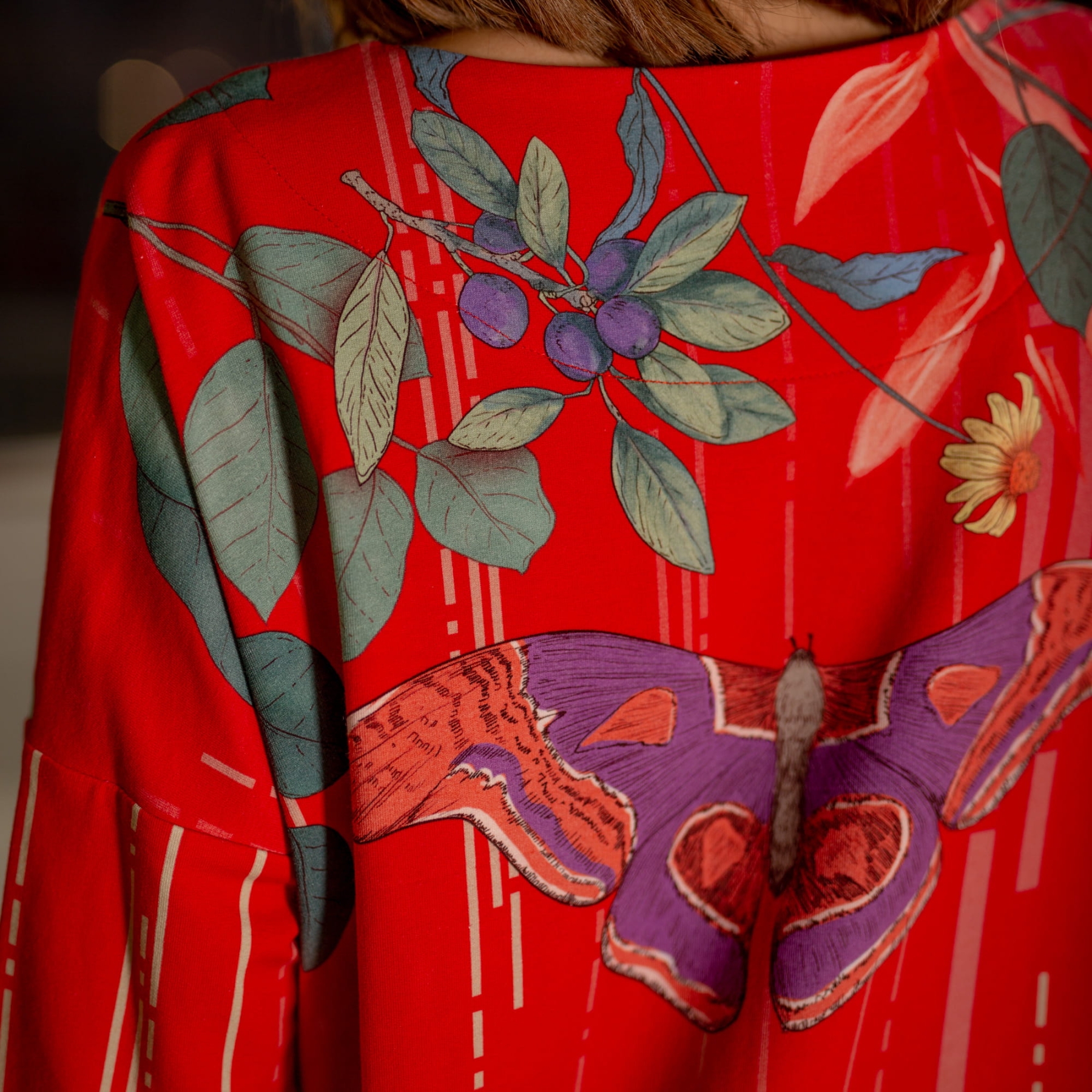 Sukienka Fio Tuba - Butterfly Red