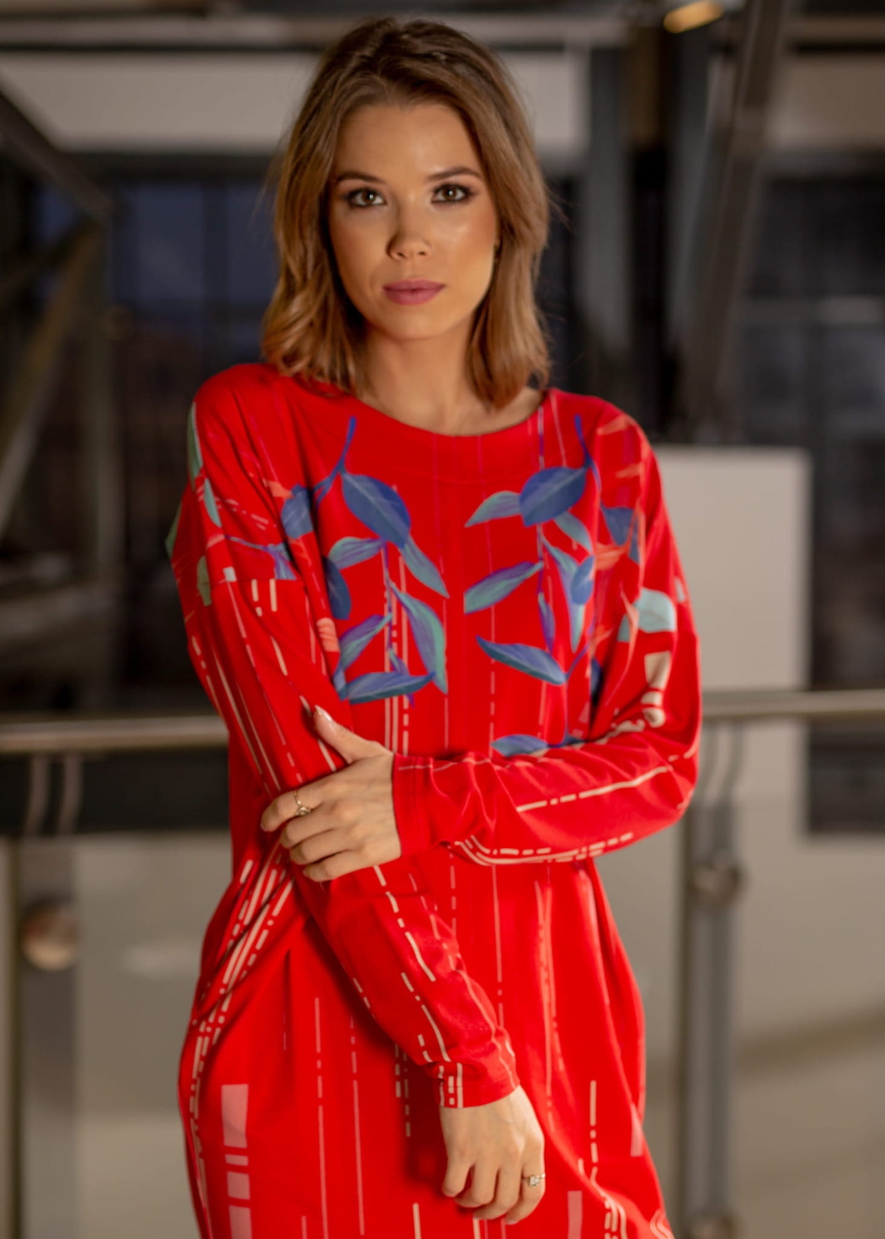 Sukienka Fio Tuba - Butterfly Red