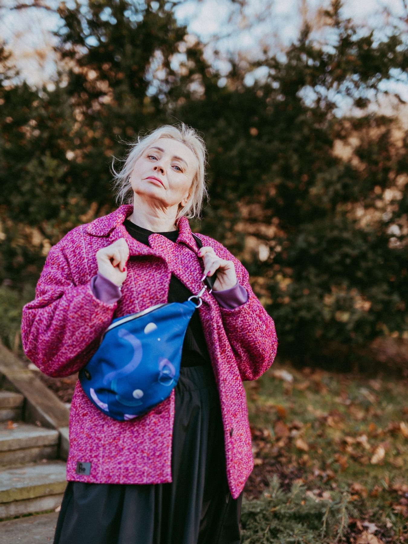 Kurtka wełniana TINITA -Fucsia