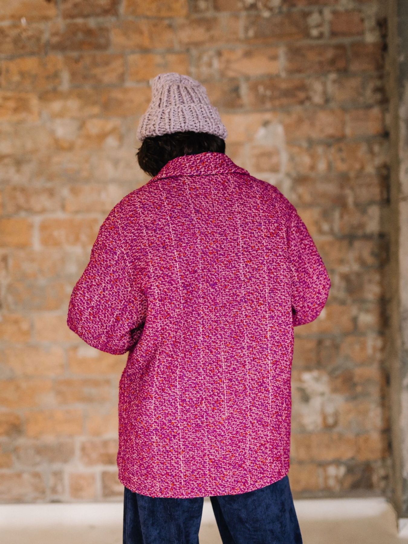 Kurtka wełniana TINITA -Fucsia