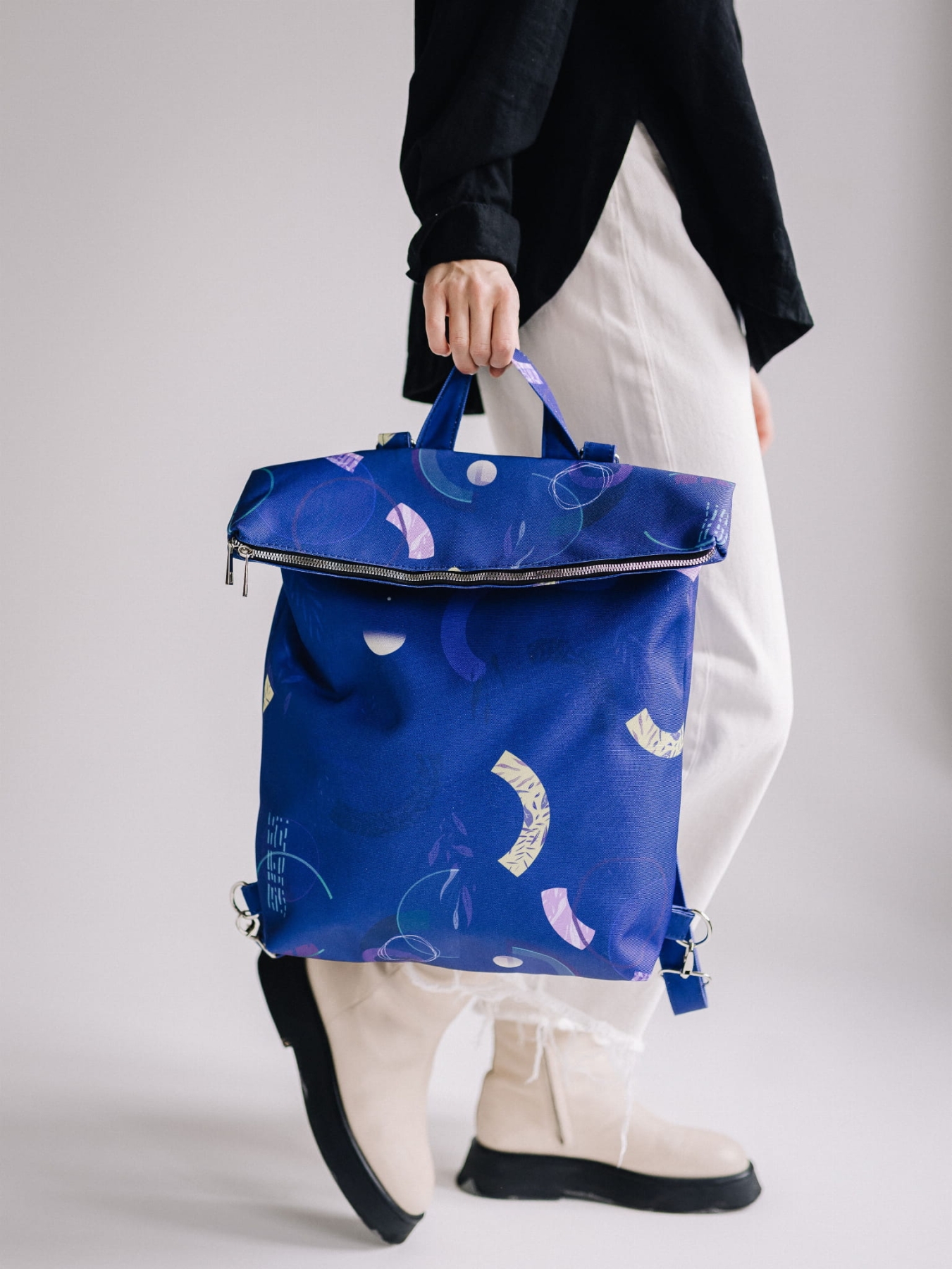 Plecak Miejski Premium Cosmos z Autorskim Wzorem i Kominem