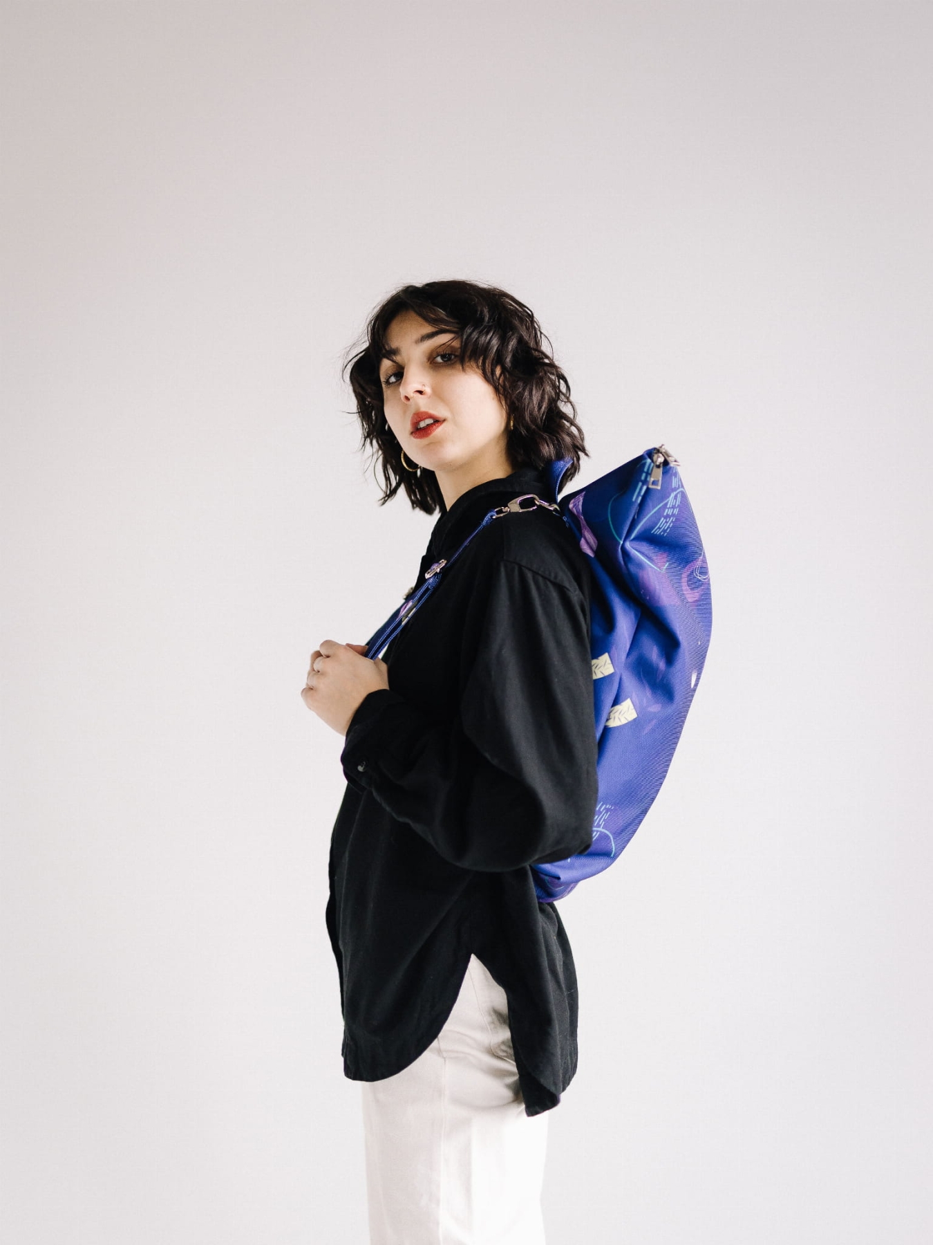 Plecak Miejski Premium Cosmos z Autorskim Wzorem i Kominem