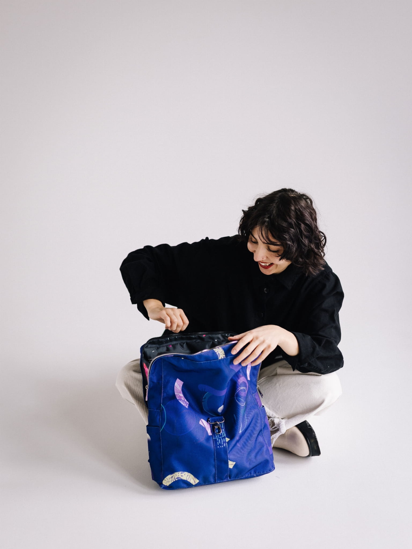 Plecak Fio z Klapką- Cosmos Niebieski