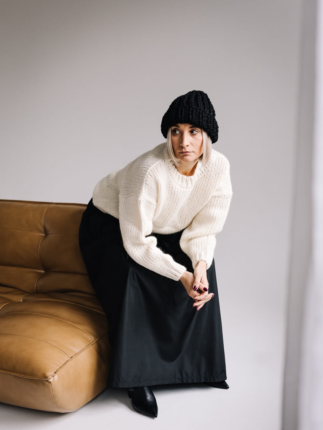 Czapka Wooly - black