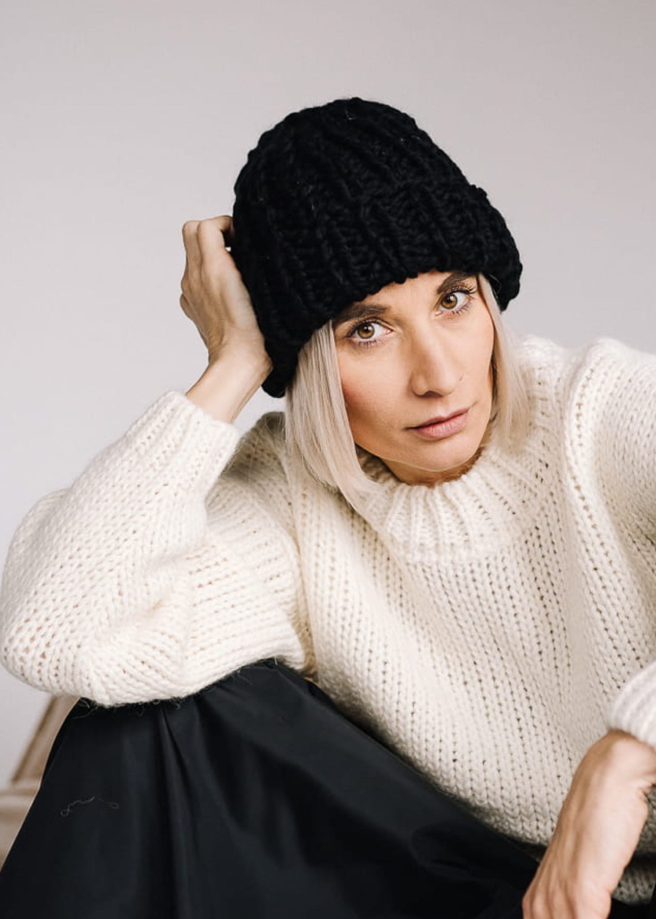 Czapka Wooly - black