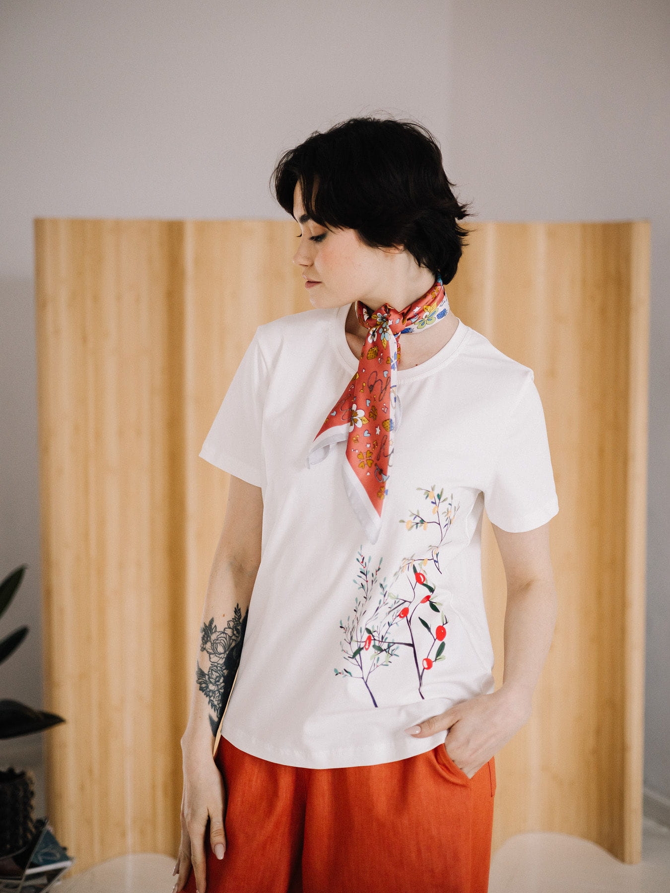 T-shirt FLOW - Citrus White