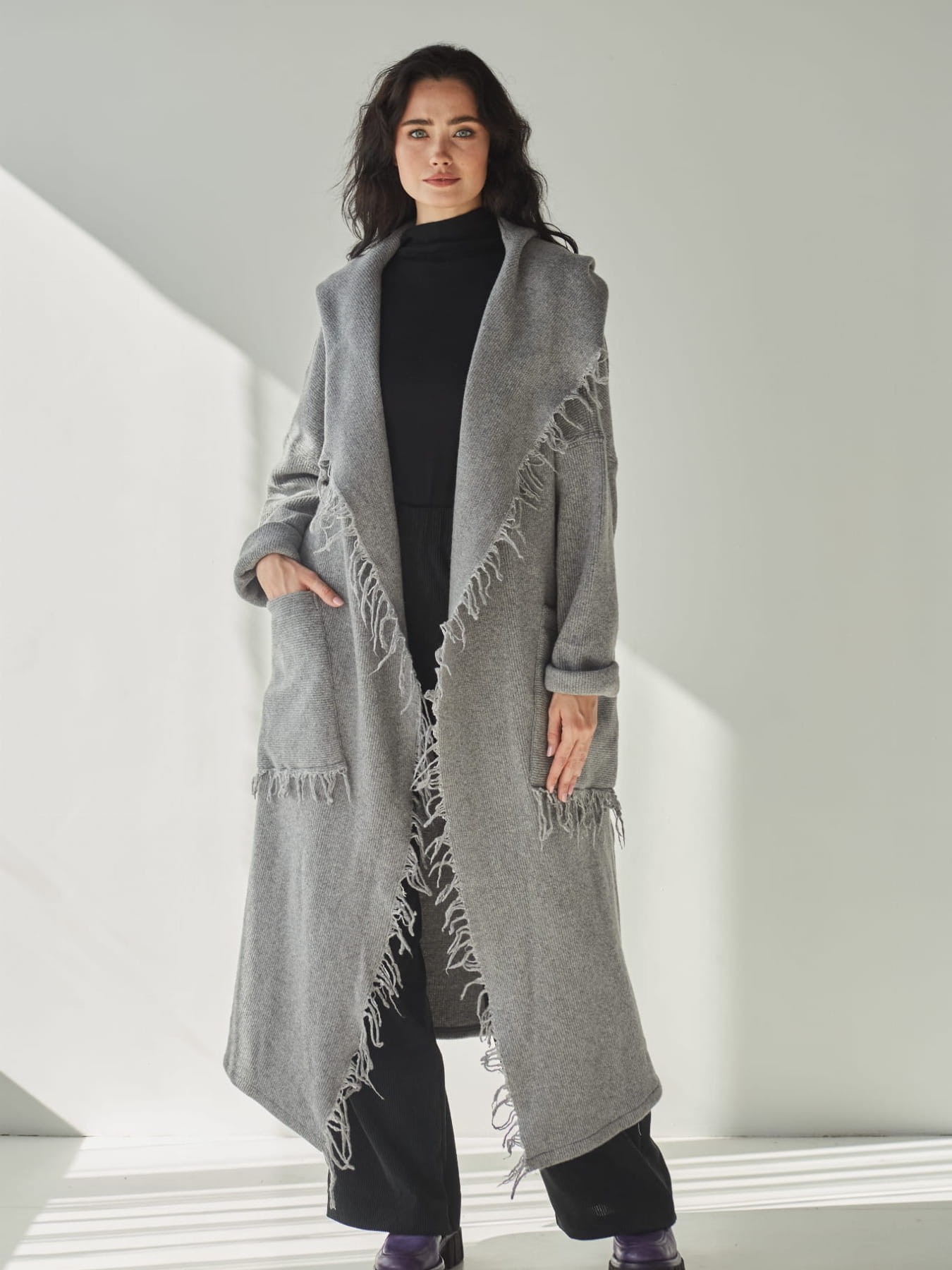 Płaszcz wełniany  Amalia Grey