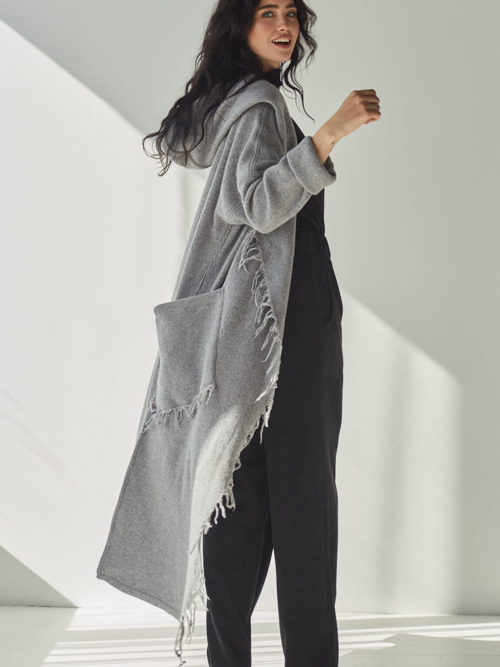 Płaszcz wełniany  Amalia Grey