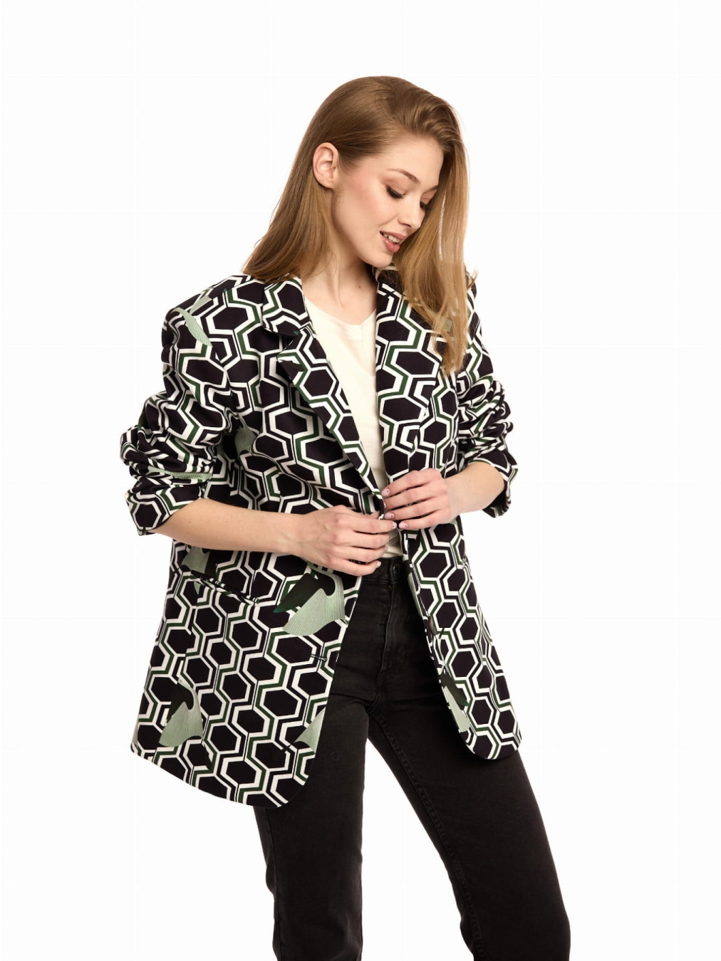 Marynarka Airone Oversize Geometria- Pracowni FIO