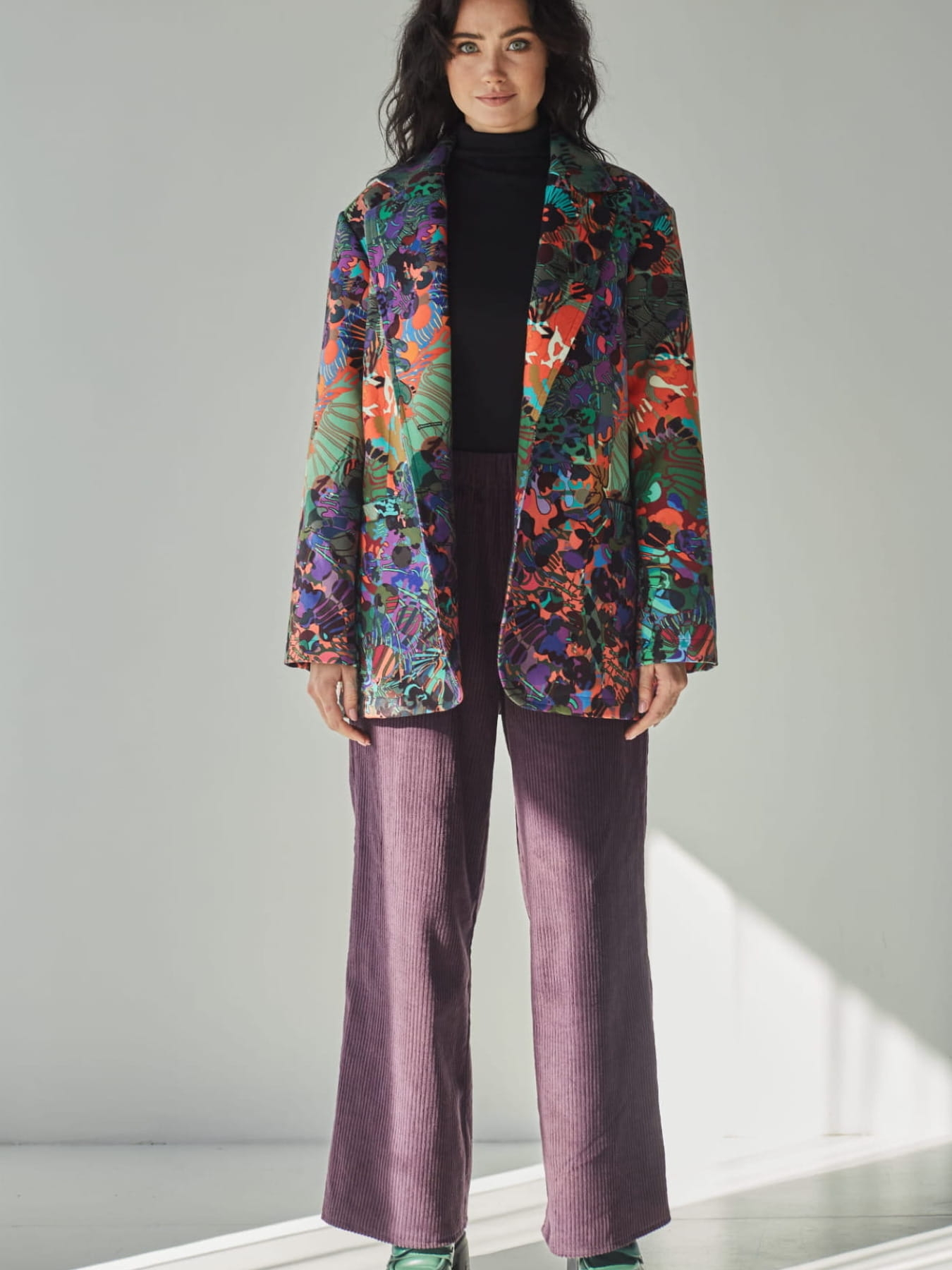 Marynarka Macchia Oversize z Autorskim Printem - Pracownia Fio