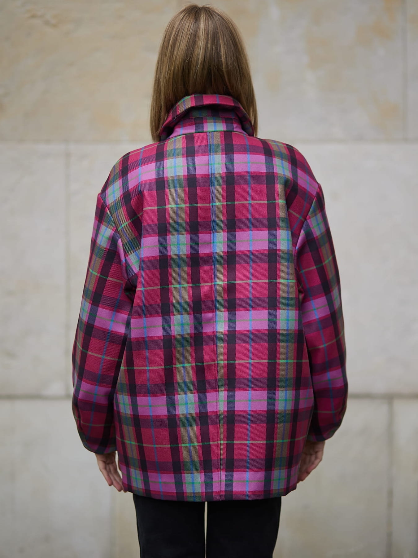 Kurtka wełniana TINITA - Krata