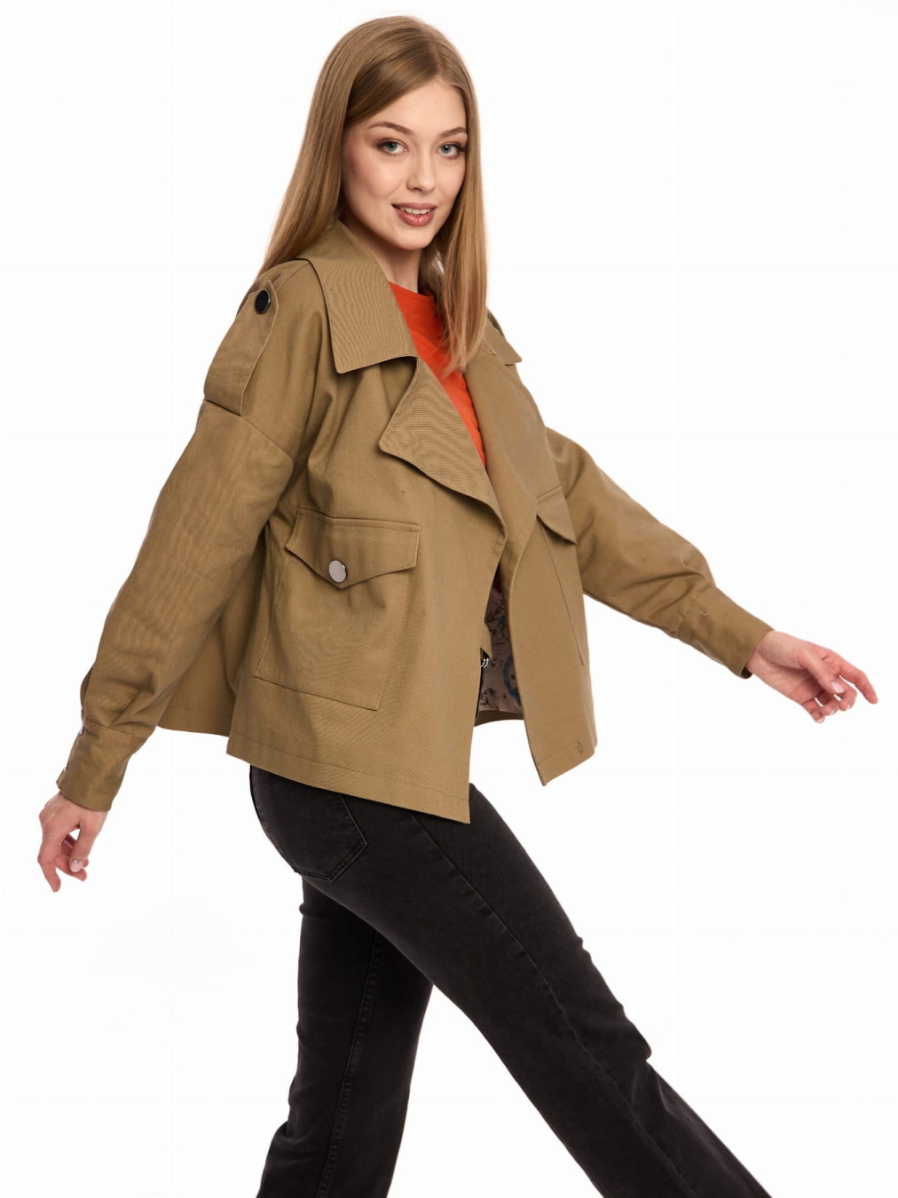 Kurtka Damska "Vanita beige " - Casualowa Elegancja od Pracowni Fio