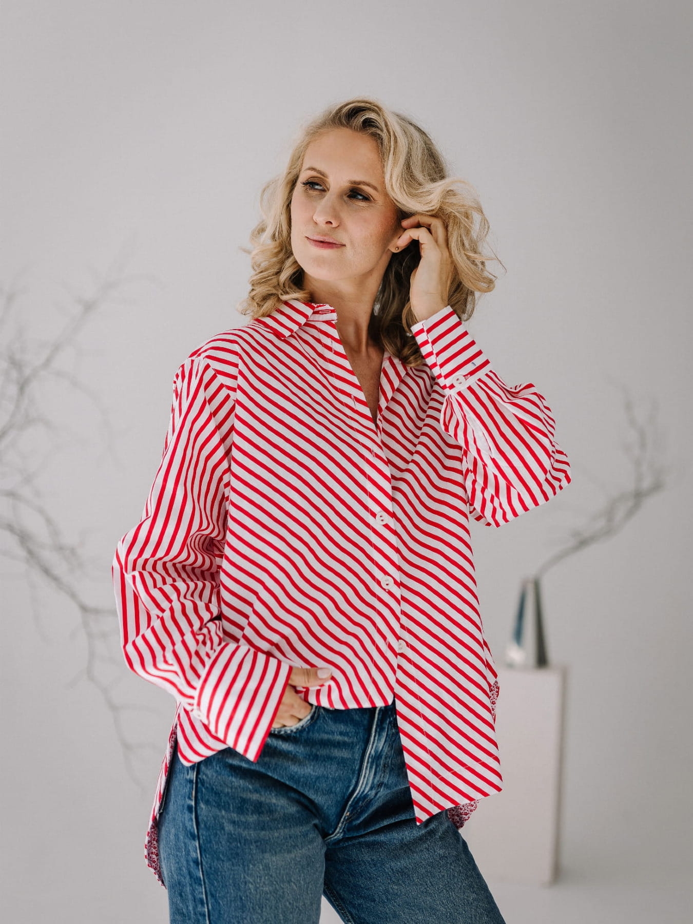 Naturalna koszula Bawełniana Mila | 100% bawełniany