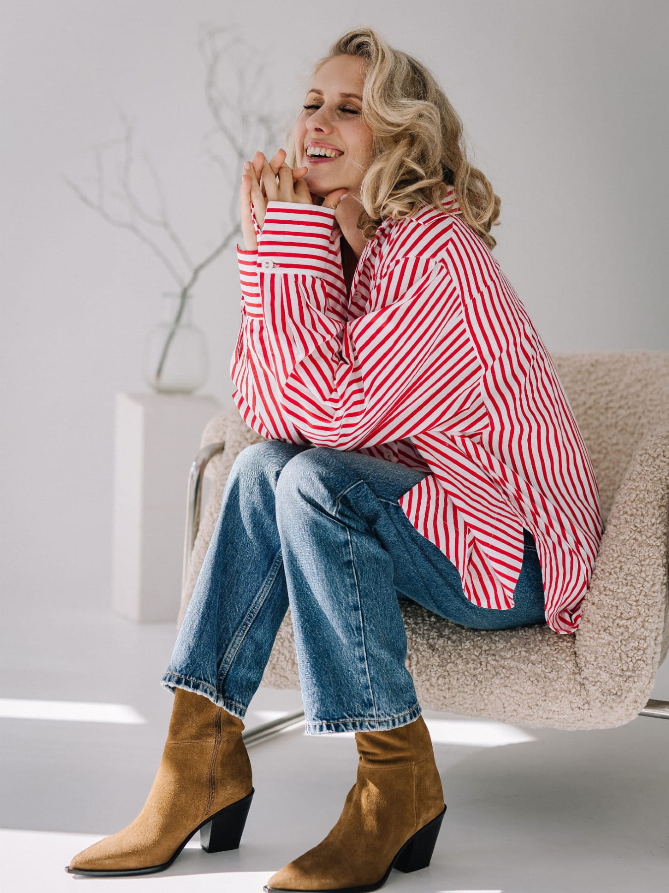 Naturalna koszula Bawełniana Mila | 100% bawełniany