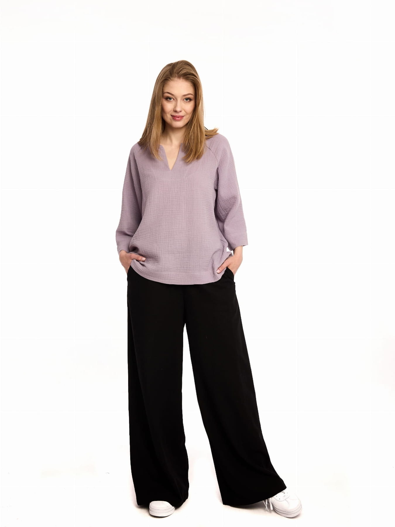 Spodnie "Natural Black" - Luźny Fason z Lnu i Wiskozy