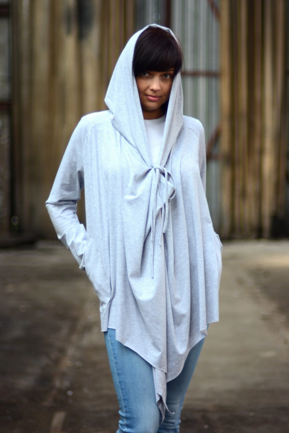 BLUZA FIO FRAK CIENKI-JASNOSZARY