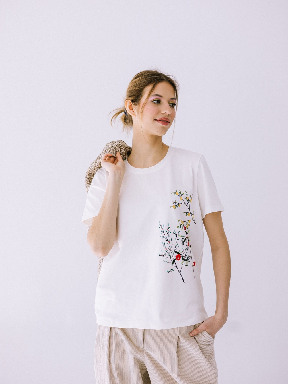 T-shirt FLOW - Citrus White