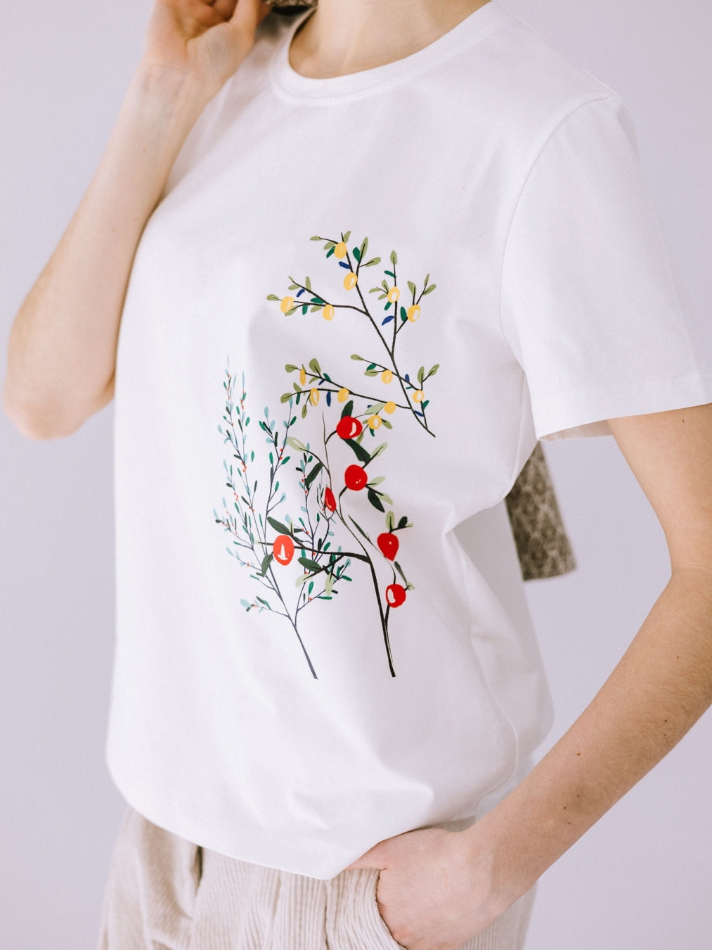 T-shirt FLOW - Citrus White