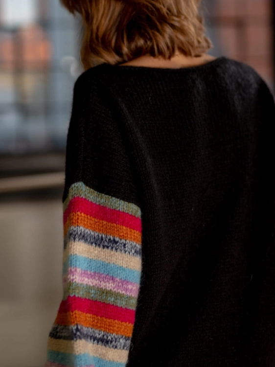 Sweter z szerokim rękawem - colours