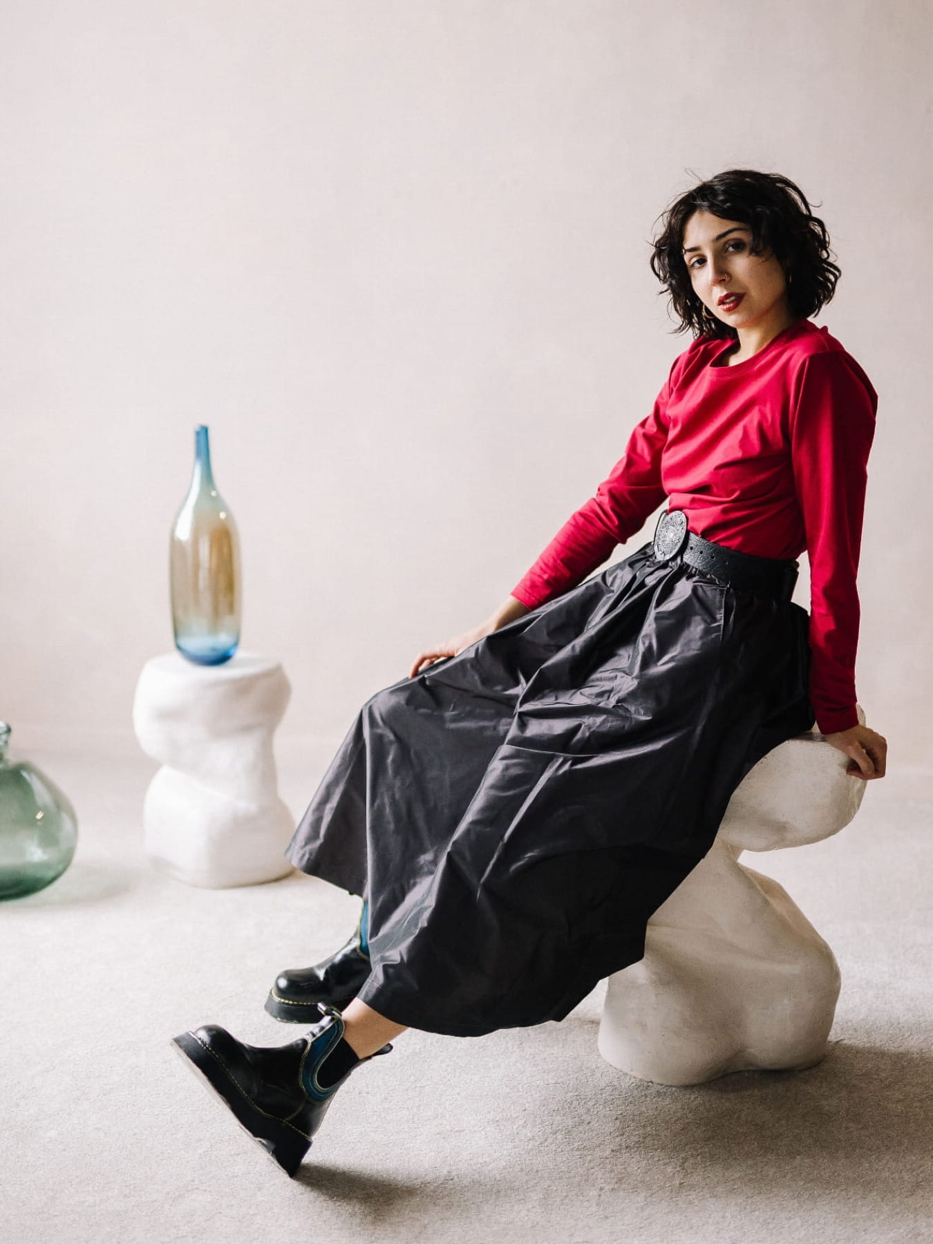 Spódnica Tafta - Perła