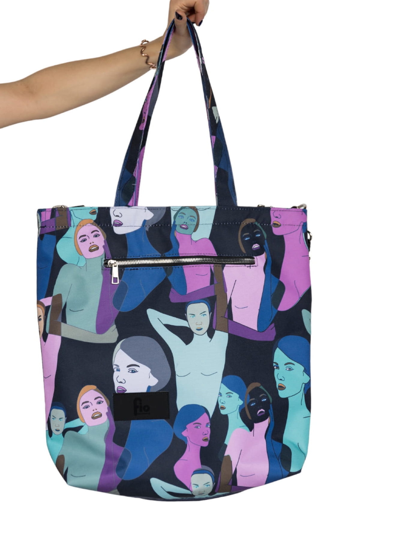 Torebka Shopper Bag- Kolorowe Twarze