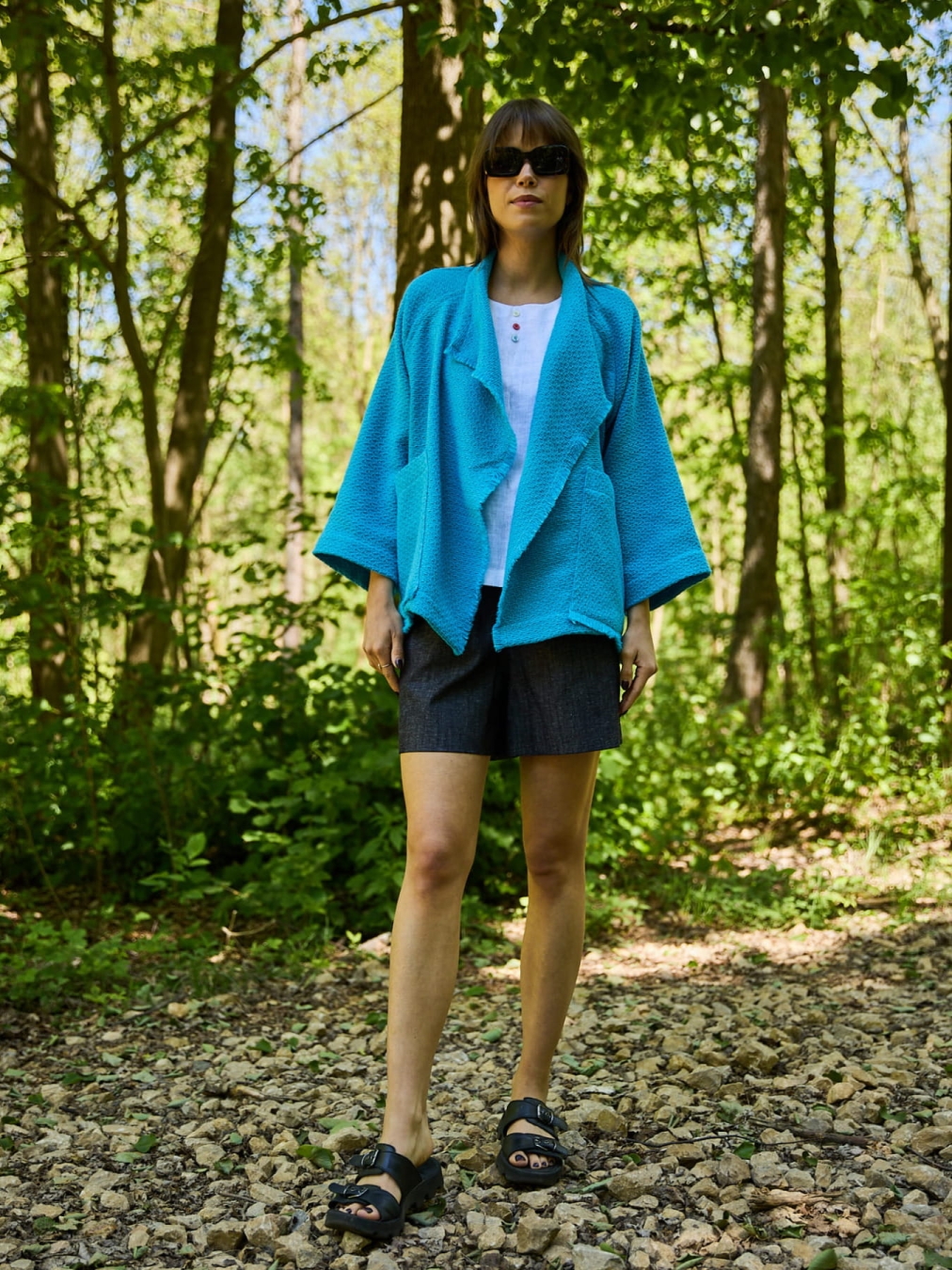 Bawełniane Kimono "Mykonos" Blue