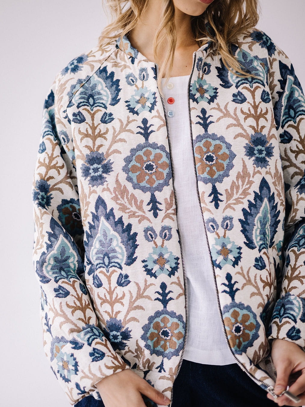 BOMBER ŻAKARD FIORELLA -BLUE