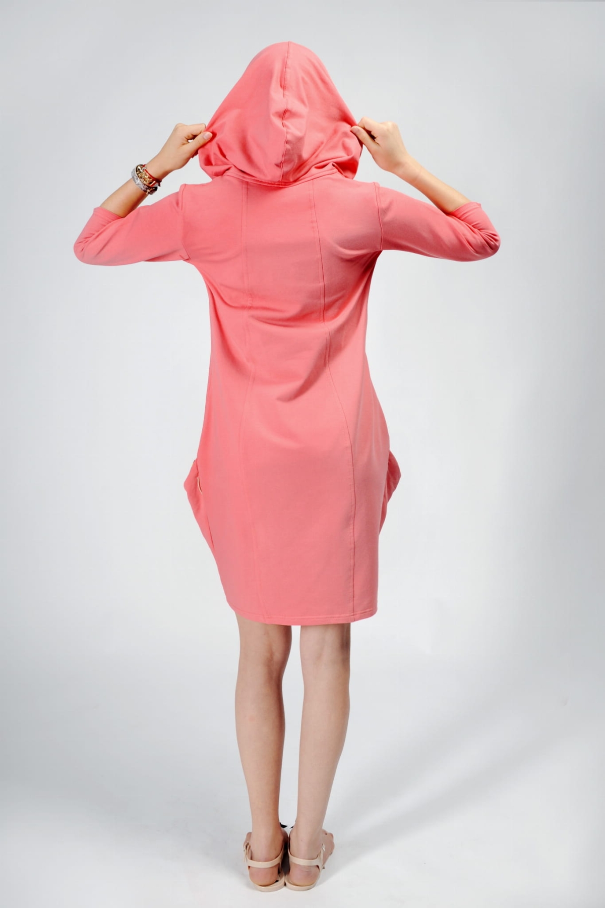 SUKIENKA FIO KAPTUR-MALINA