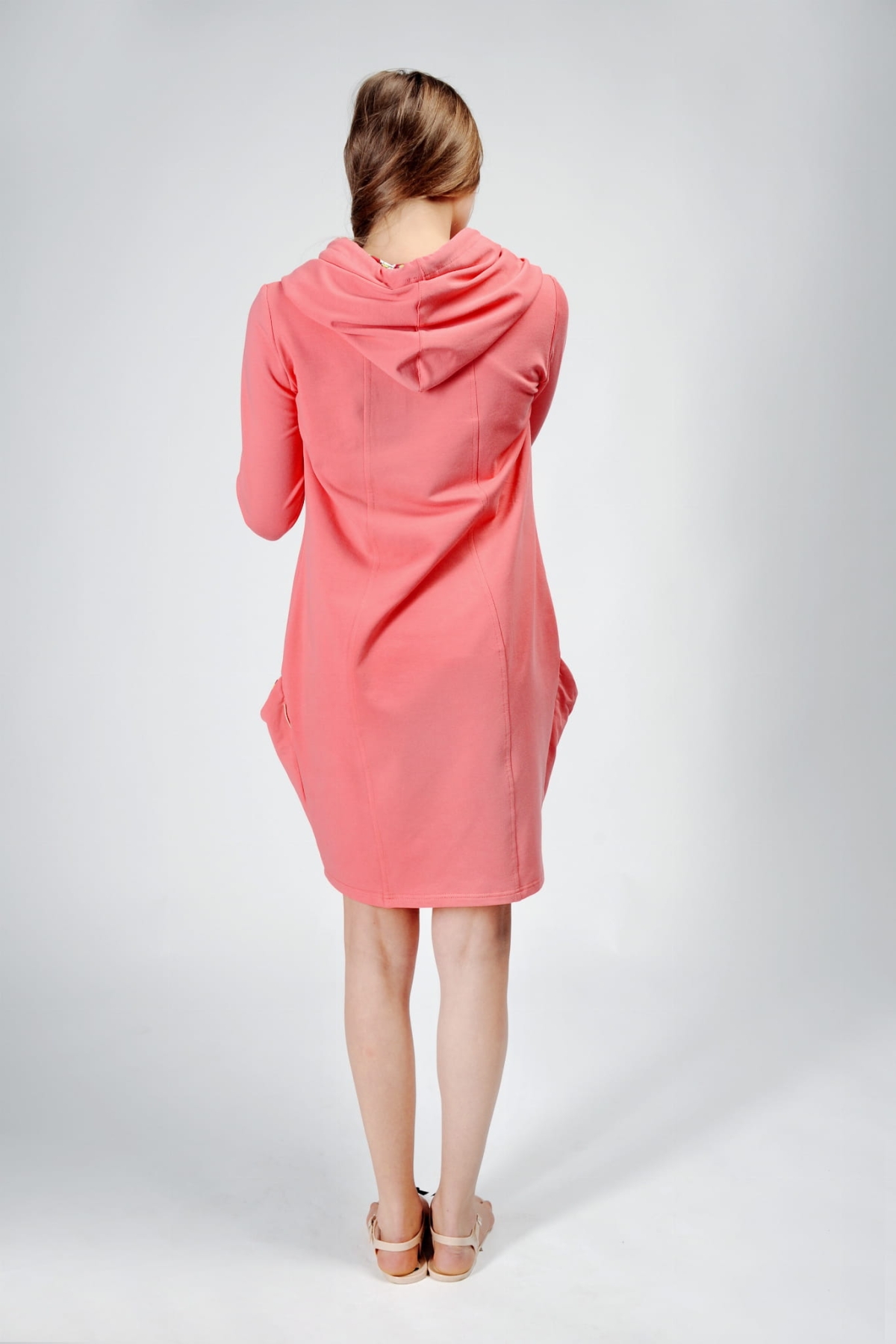 SUKIENKA FIO KAPTUR-MALINA